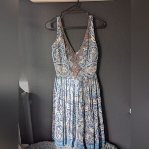 Plenty by Tracy Reese Silk Embroidered Paisley Dress, Sz 8